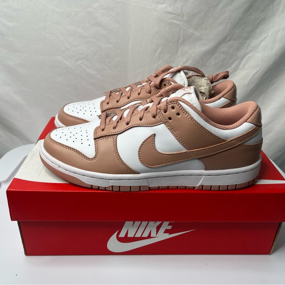 BRAND NEW Nike Dunk Low in White and Brown